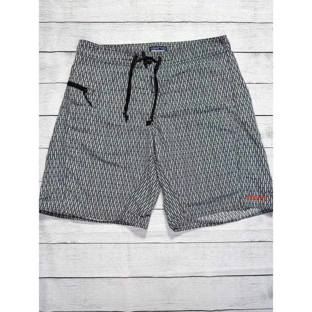 Patagonia Mens Geometric Swim Trunks 10'' Summer Vacation Resortwear Gorpcore‎